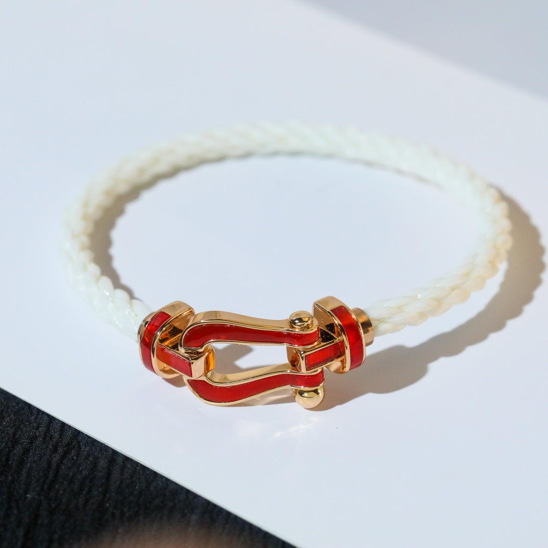 [moco jewelrys]FORCE 10 WEISSES TEXTIL MIT DIAMANTEN