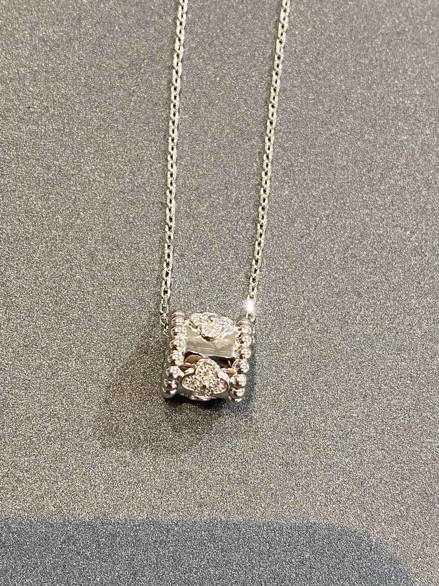 [moco jewelrys]PERLEE ANHÄNGER SILBER DIAMANTEN HALSKETTE