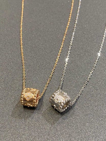 [moco jewelrys]PERLEE ANHÄNGER SILBER DIAMANTEN HALSKETTE
