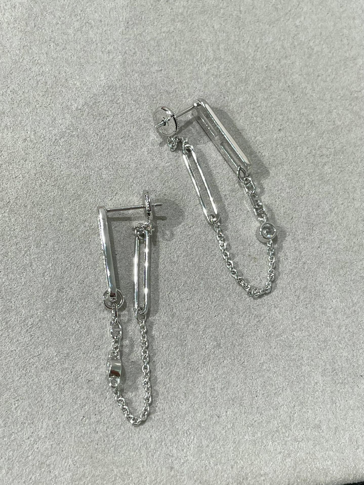 [moco jewelrys]CHAINE CHAOS DIAMOND DROP-OHRRINGE