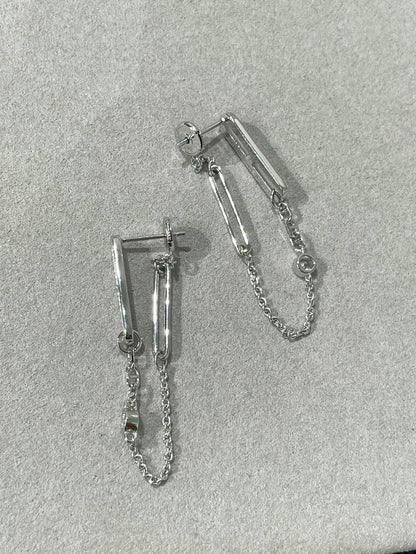 [moco jewelrys]CHAINE CHAOS DIAMOND DROP-OHRRINGE