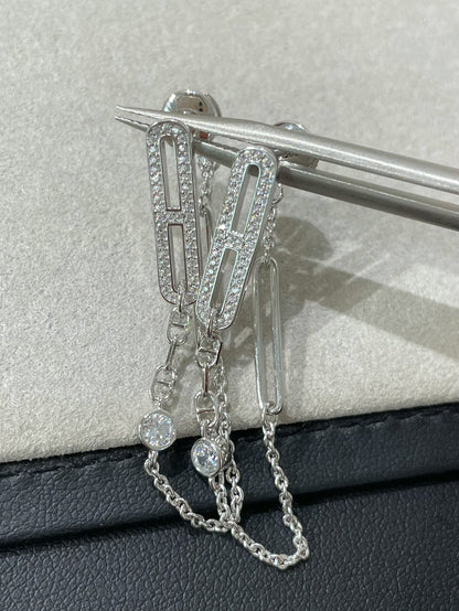 [moco jewelrys]CHAINE CHAOS DIAMOND DROP-OHRRINGE