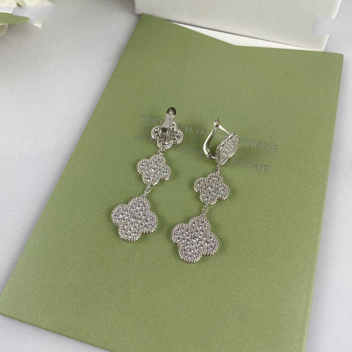 [moco jewelrys]KLEE 3 MOTIV DIAMANT SILBER OHRHÄNGER