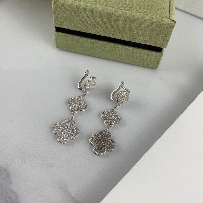 [moco jewelrys]KLEE 3 MOTIV DIAMANT SILBER OHRHÄNGER