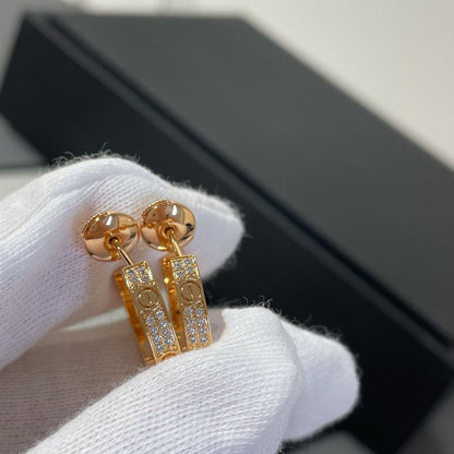 [moco jewelrys]LOVE DIAMOND ROSÉGOLD CREOLEN
