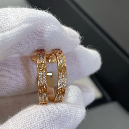 [moco jewelrys]LOVE DIAMOND ROSÉGOLD CREOLEN