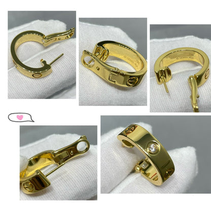 [moco jewelrys]LOVE 5.5MM 1 DIAMANT OHRRINGE