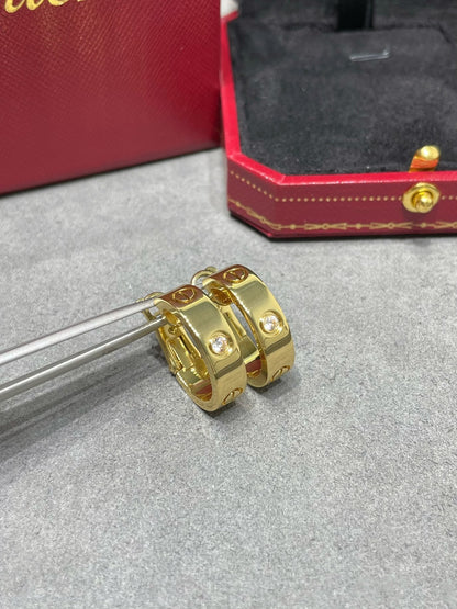 [moco jewelrys]LOVE 5.5MM 1 DIAMANT OHRRINGE