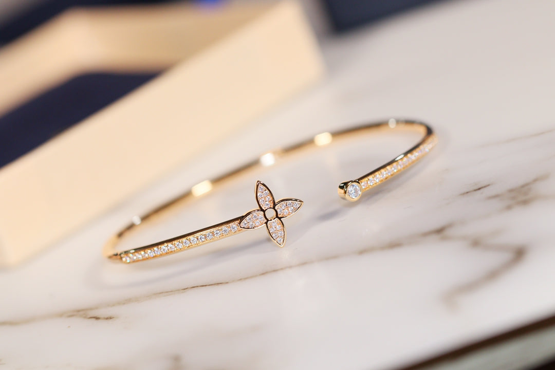 [moco jewelrys]IDYLLE GOLD OFFENER ARMBAND DIAMANT BESETZT