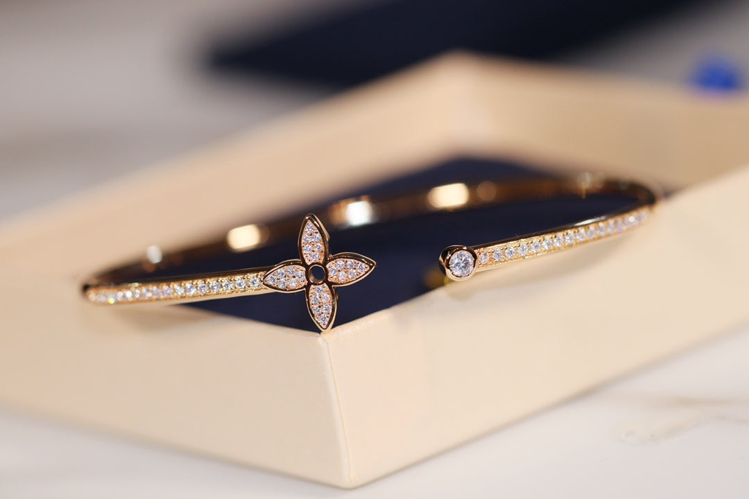 [moco jewelrys]IDYLLE GOLD OFFENER ARMBAND DIAMANT BESETZT