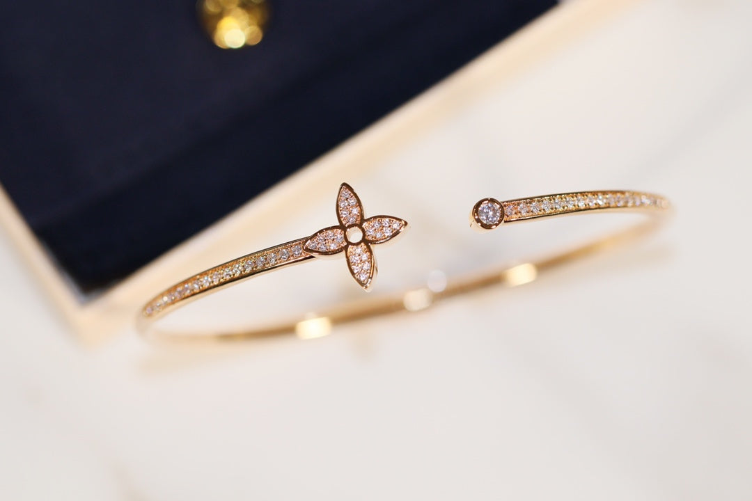 [moco jewelrys]IDYLLE GOLD OFFENER ARMBAND DIAMANT BESETZT