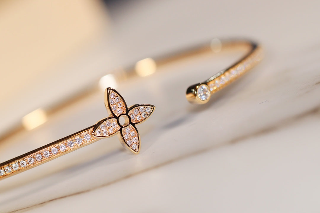 [moco jewelrys]IDYLLE GOLD OFFENER ARMBAND DIAMANT BESETZT