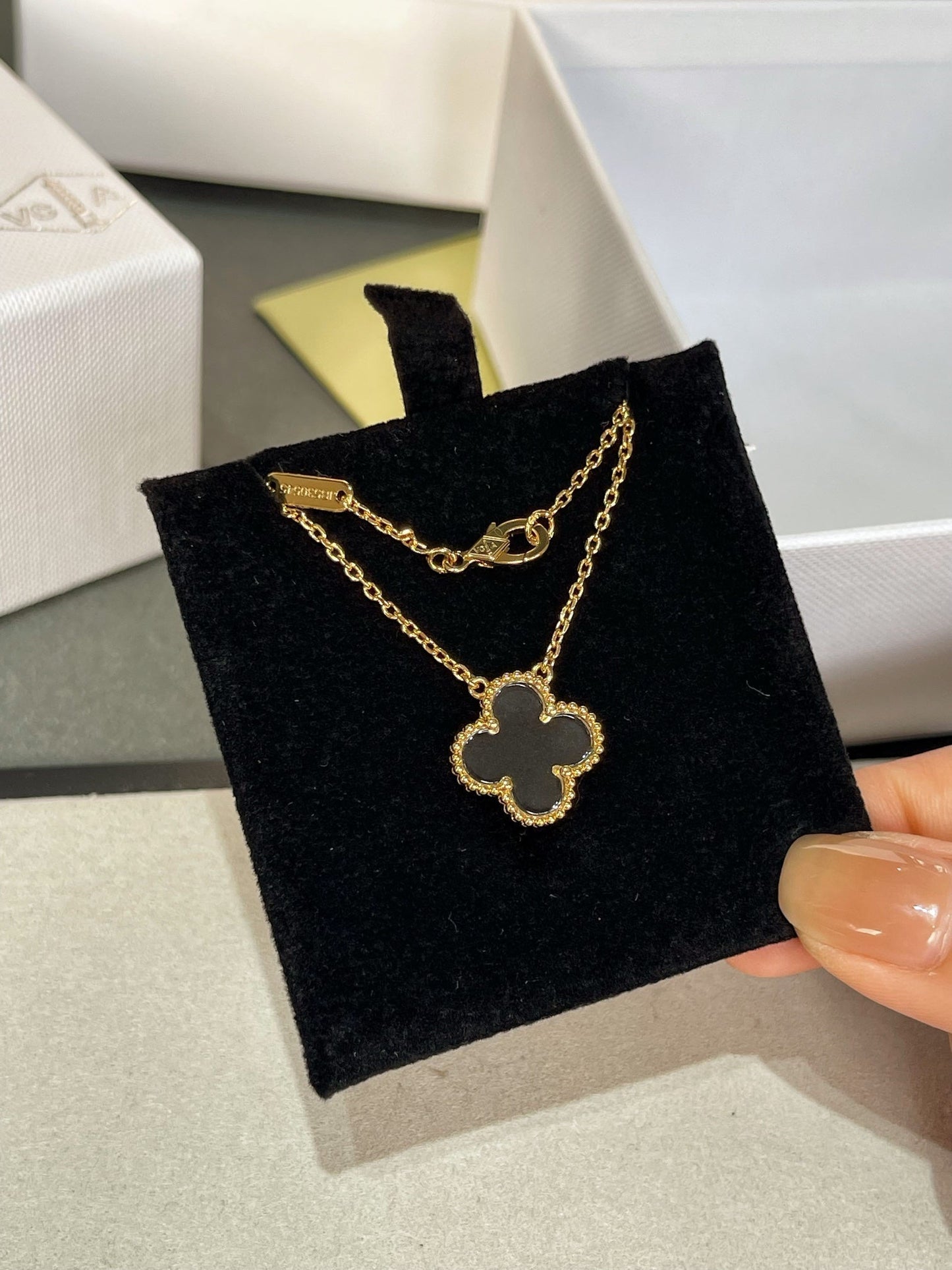 [moco jewelrys]KLEE BERGKRISTALL ROSÉGOLD-HALSKETTE