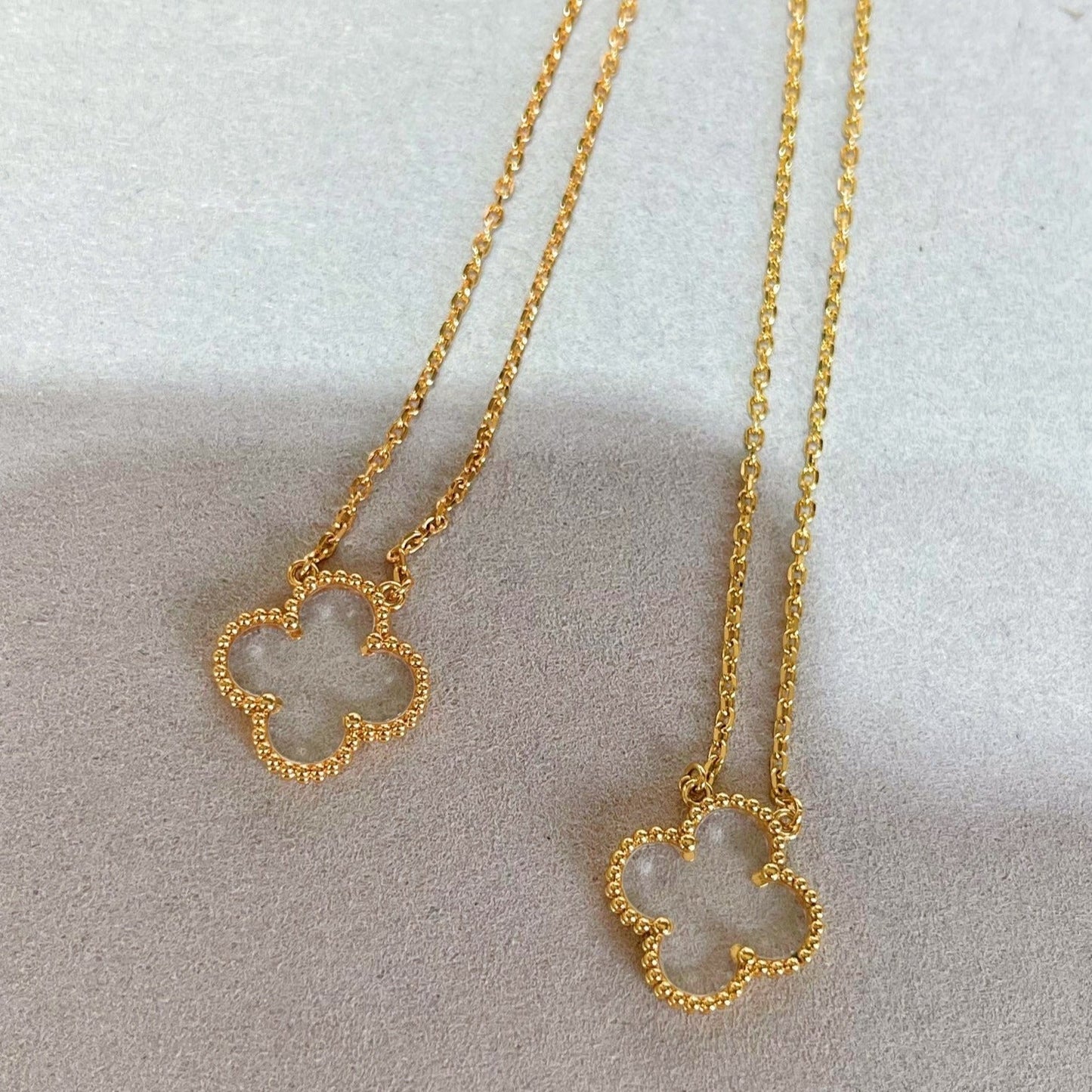 [moco jewelrys]KLEE BERGKRISTALL ROSÉGOLD-HALSKETTE