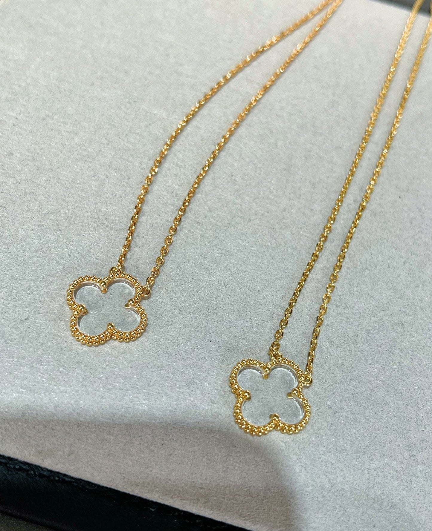 [moco jewelrys]KLEE BERGKRISTALL ROSÉGOLD-HALSKETTE