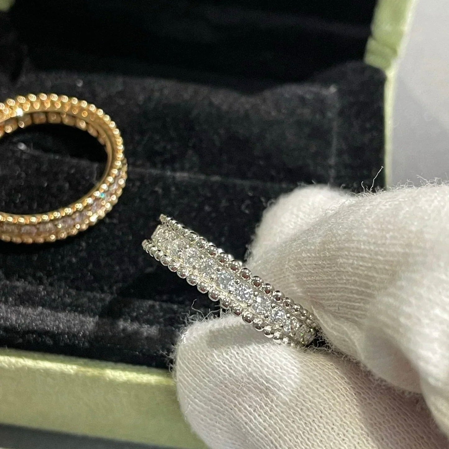 [moco jewelrys]PERLEE DIAMANT SILBERRING