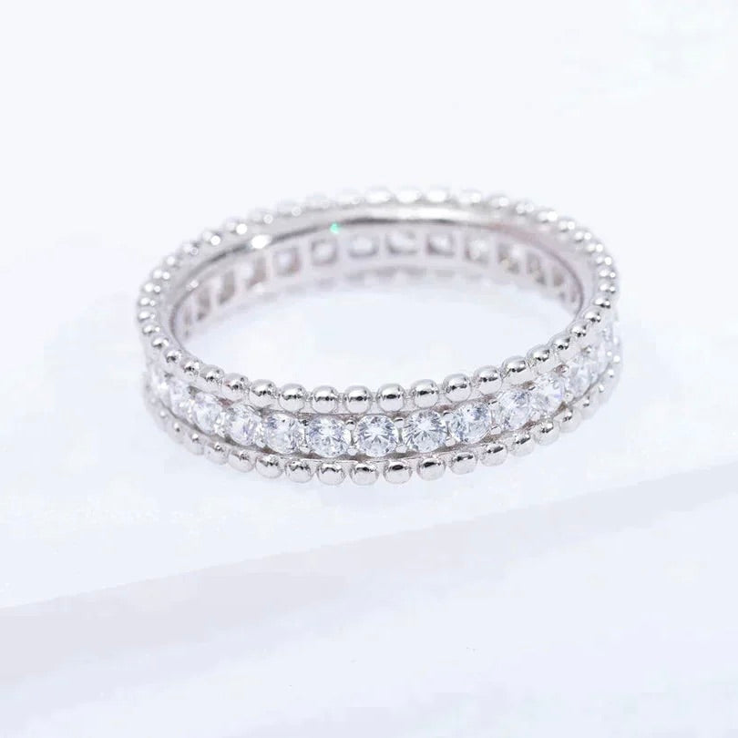 [moco jewelrys]PERLEE DIAMANT SILBERRING