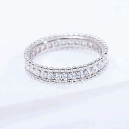 [moco jewelrys]PERLEE DIAMANT SILBERRING