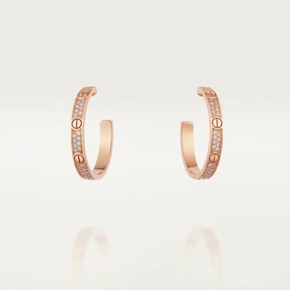 [moco jewelrys]LOVE DIAMOND ROSÉGOLD CREOLEN