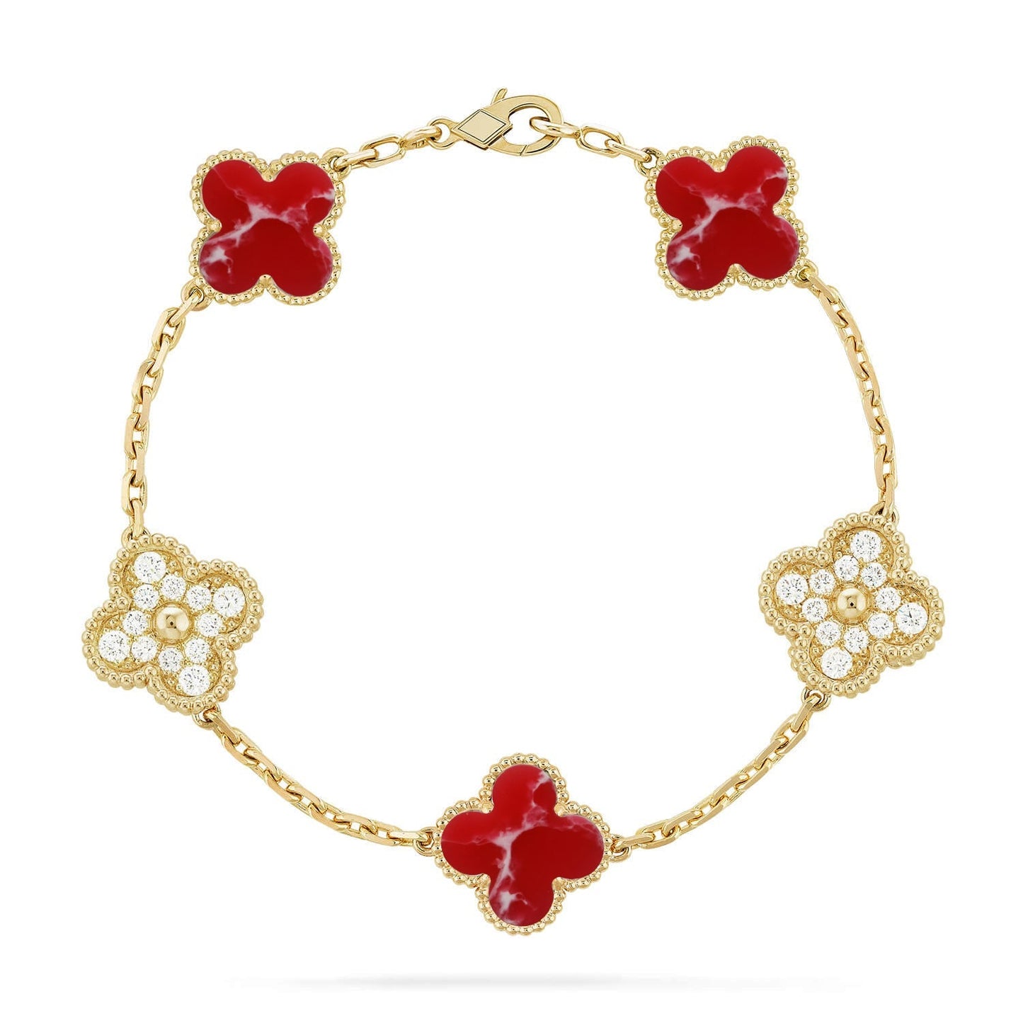 [Moco jewelrys]KLEE 5 MOTIV ROTES MUSTER ARMBANDKOLLEKTION