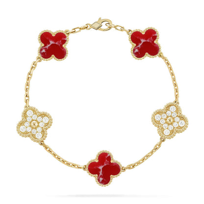 [Moco jewelrys]KLEE 5 MOTIV ROTES MUSTER ARMBANDKOLLEKTION