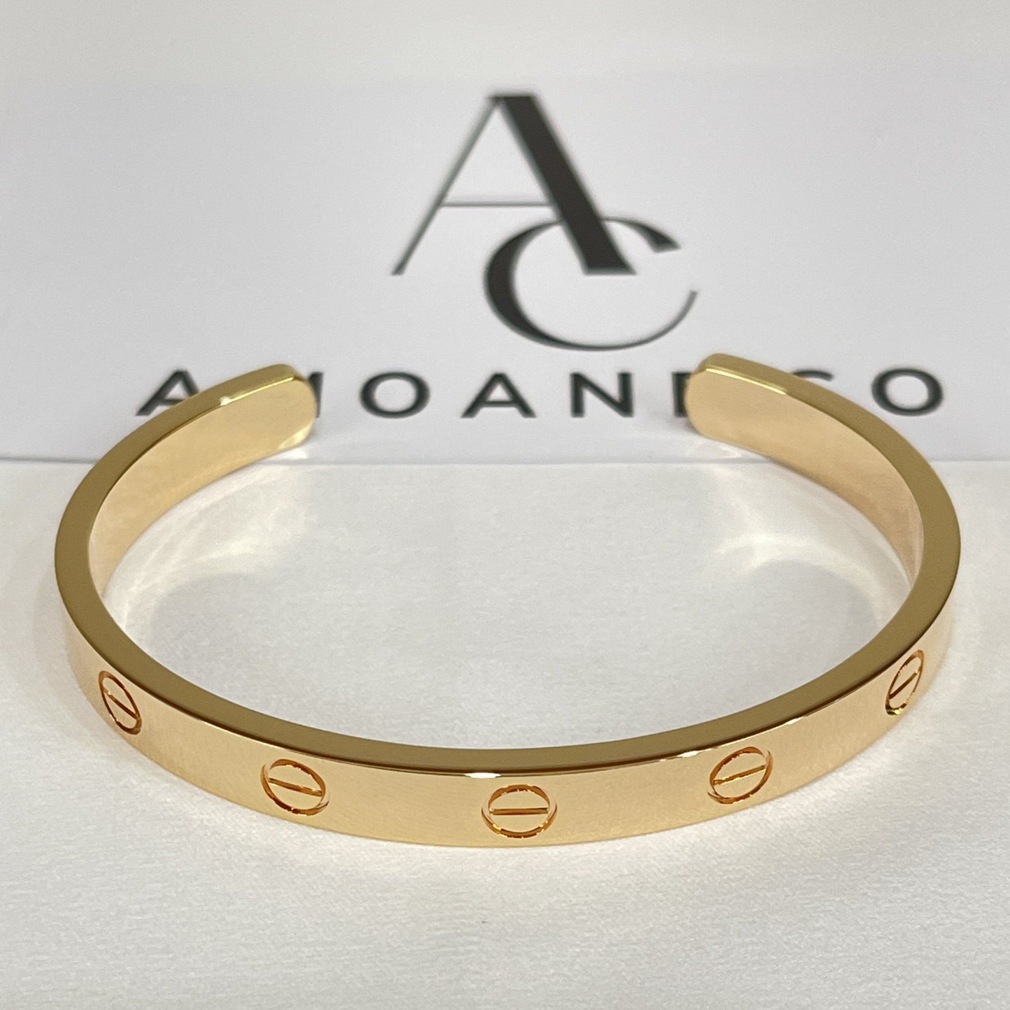 [moco jewelrys]LIEBESARMBAND 6.1MM OFFENE MANSCHETTE