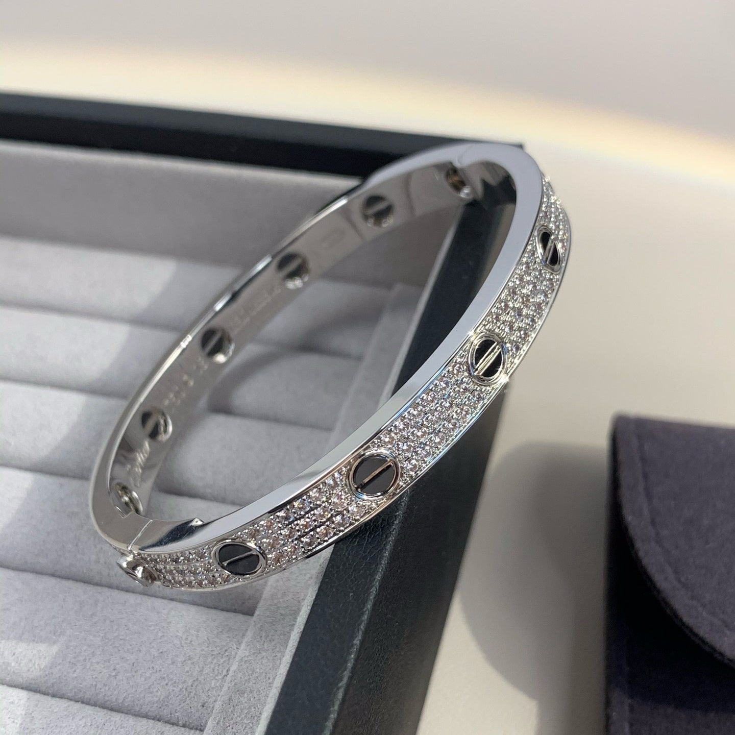 [moco jewelrys]LIEBESARMBAND 6.1MM DIAMANTBESETZT KERAMIK