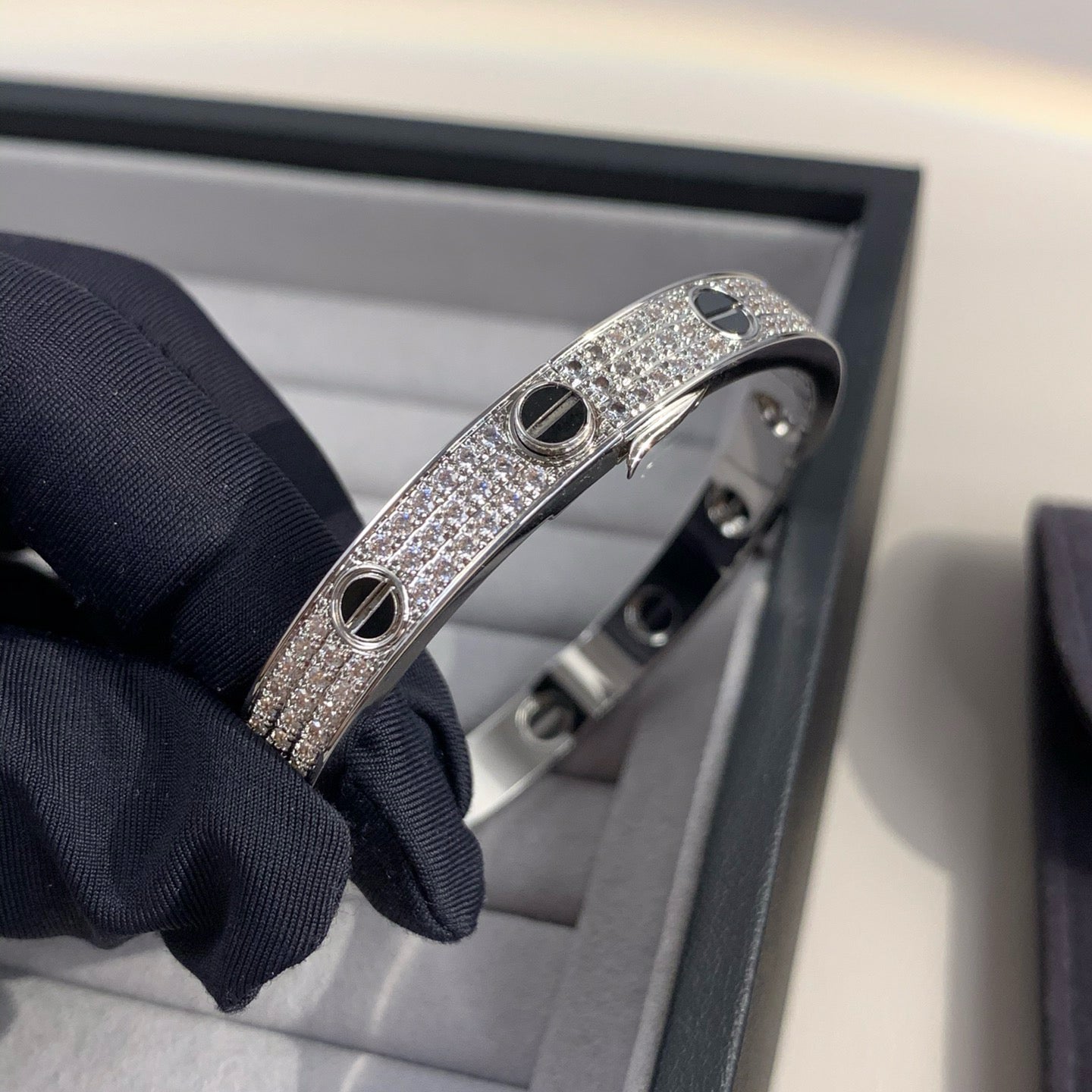 [moco jewelrys]LIEBESARMBAND 6.1MM DIAMANTBESETZT KERAMIK