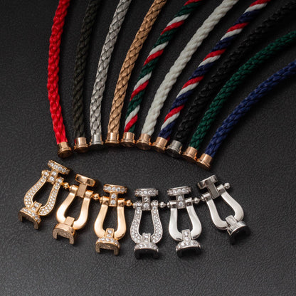 [moco jewelrys]FORCE LARGE HORSESHOE FULL DIAMOND BRACELET SILVER