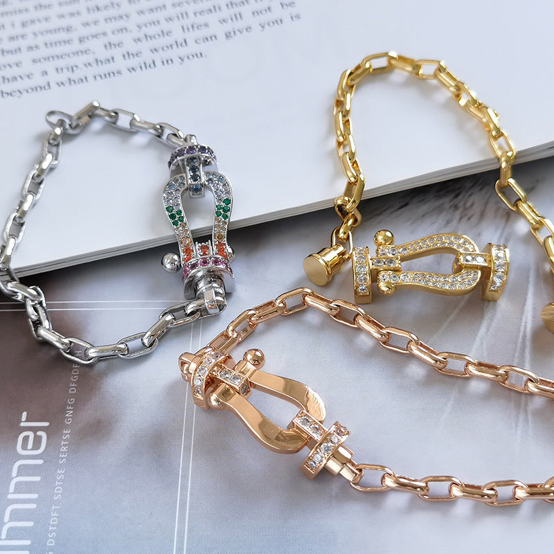 [moco jewelrys]FORCE GROSSER HUFEISENVERSCHLUSS METALLARMREIF