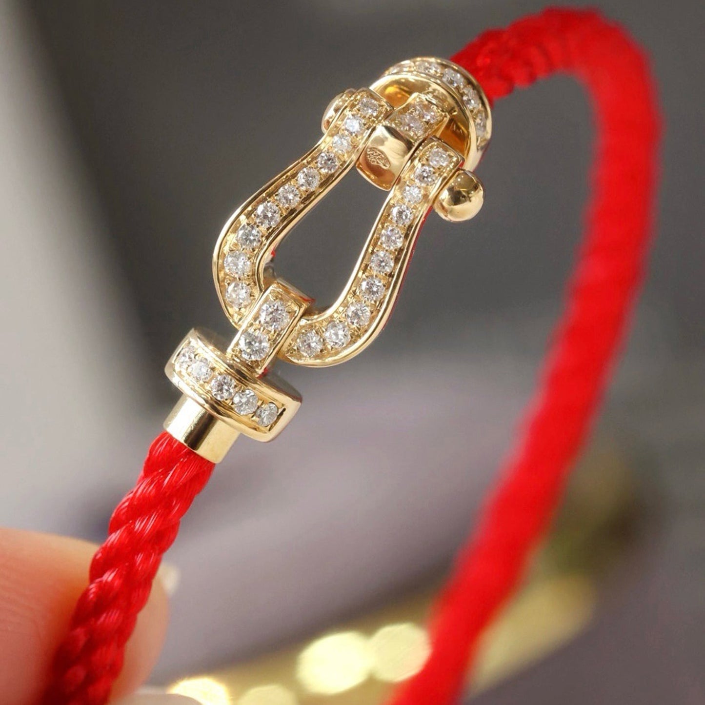 [moco jewelrys]FORCE LARGE HUFEISEN FULL DIAMOND ARMBAND ROSÉGOLD