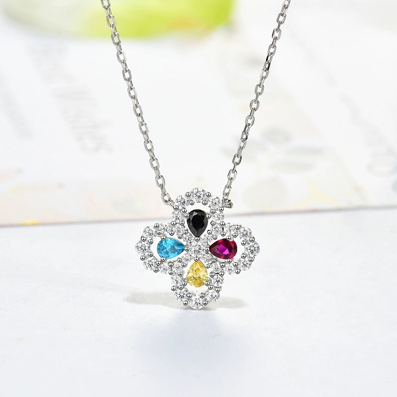 [moco jewelrys]LOOP-HALSKETTE VOLL MOTIV DIAMANT 16MM MEHRERE FARBEN