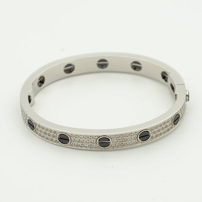 [moco jewelrys]LIEBESARMBAND 6.1MM DIAMANTBESETZT KERAMIK