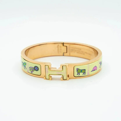 [moco jewelrys]H PINK GOLD ARMBAND CREME KERAMIK