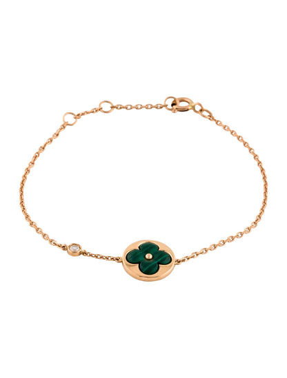 [moco jewelrys]SONNEN MALACHIT 1 DIAMANT ROSÉGOLD ARMBAND