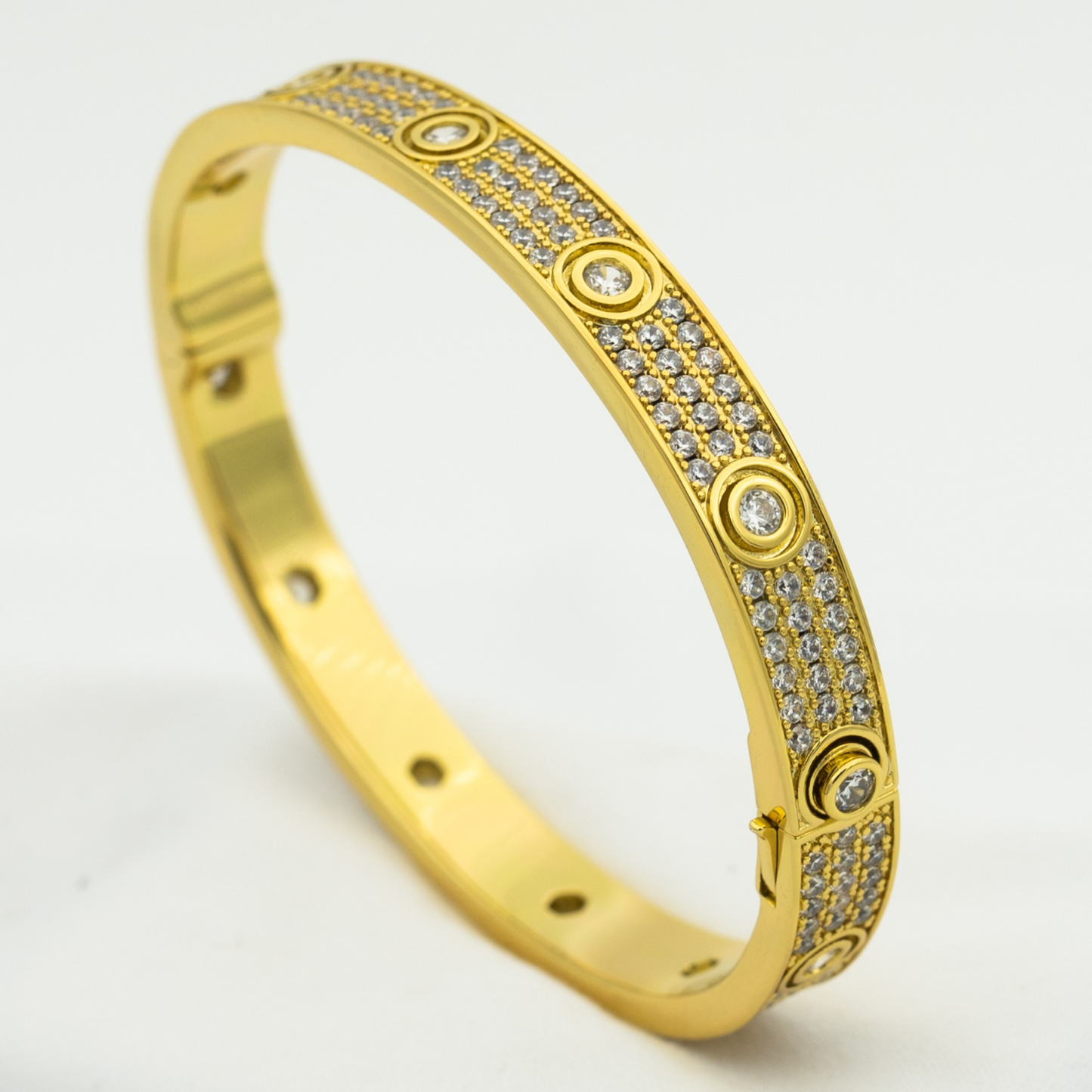 [moco jewelrys]LIEBESARMREIFEN 6.1MM DIAMANT-GEPFLASTERT 10 GROSSE DIAMANTEN