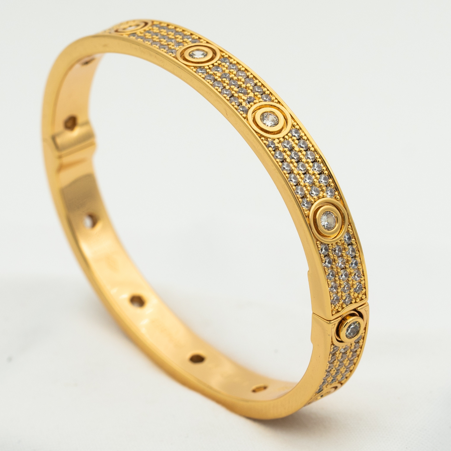 [moco jewelrys]LIEBESARMREIFEN 6.1MM DIAMANT-GEPFLASTERT 10 GROSSE DIAMANTEN