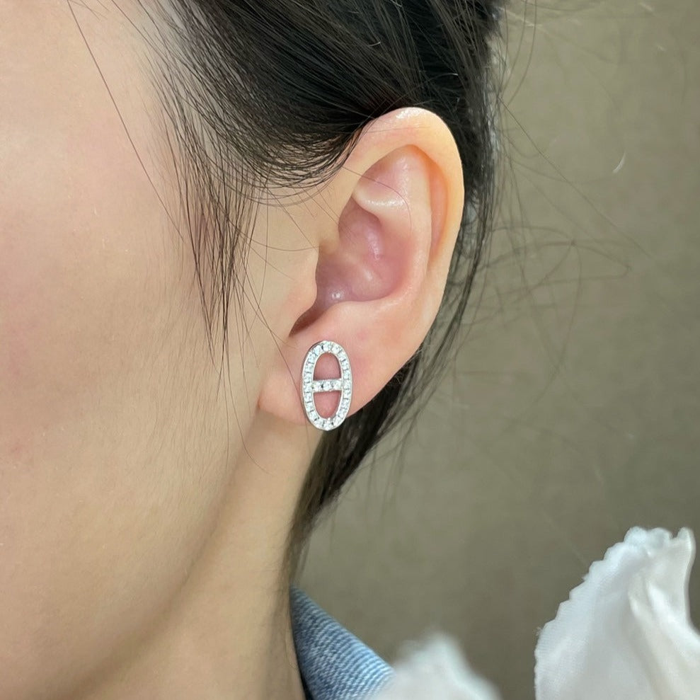 [moco jewelrys]HM VOLLDIAMANT SCHWEINENASEN OHRSTECKER