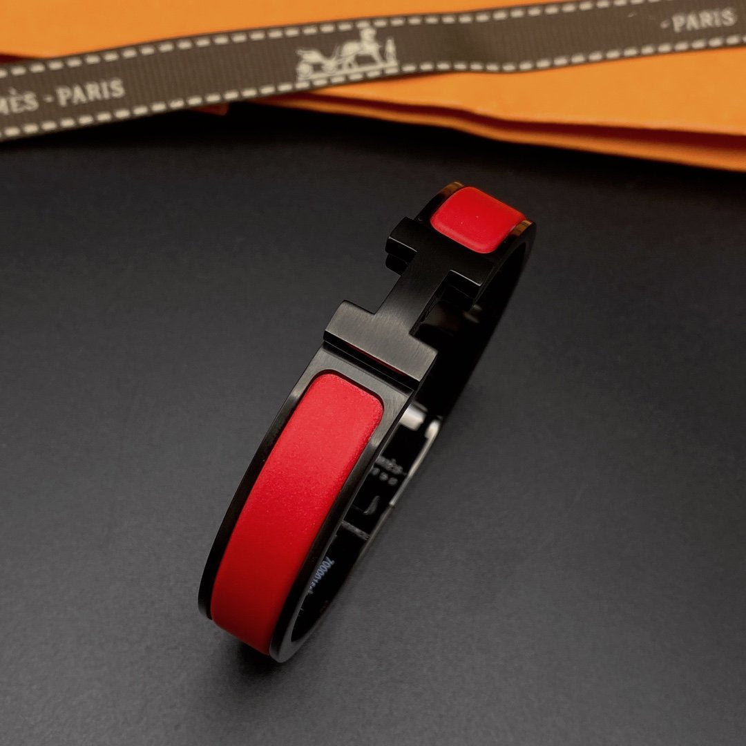 [moco jewelrys]CLIC HM SO SCHWARZ ROTES ARMBAND