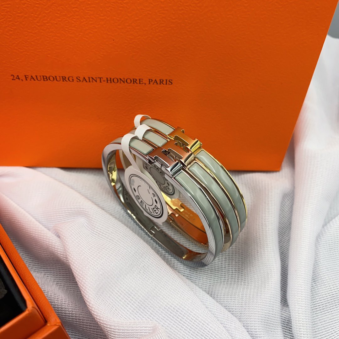 [moco jewelrys]KLASSISCHES HM CLIC GRÜNES 8MM EMAIL-ARMBAND