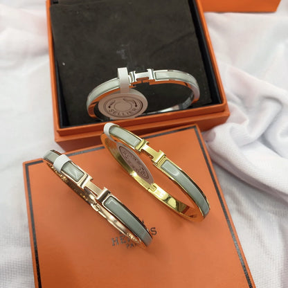[moco jewelrys]KLASSISCHES HM CLIC GRÜNES 8MM EMAIL-ARMBAND