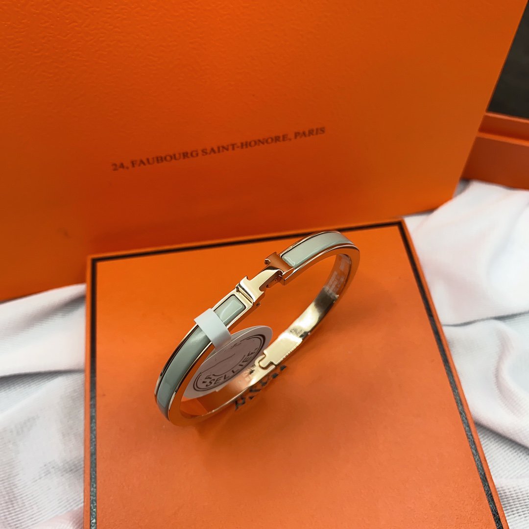 [moco jewelrys]KLASSISCHES HM CLIC GRÜNES 8MM EMAIL-ARMBAND