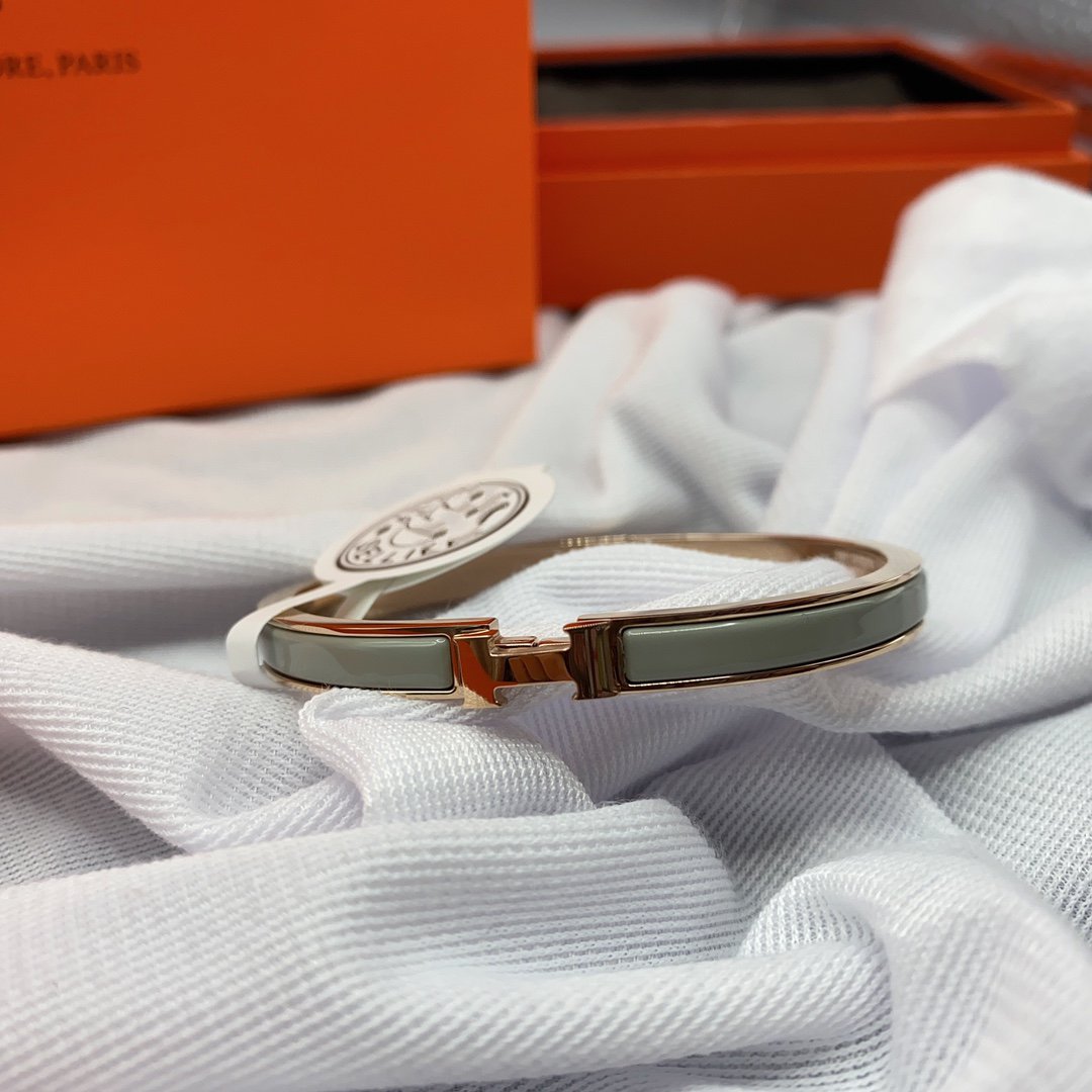 [moco jewelrys]KLASSISCHES HM CLIC GRÜNES 8MM EMAIL-ARMBAND