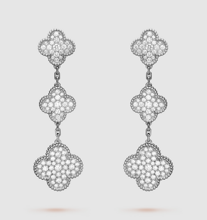 [moco jewelrys]KLEE 3 MOTIV DIAMANT SILBER OHRHÄNGER