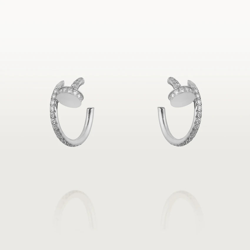 [moco jewelrys]JUSTE OHRRINGE 12.75MM SILBER DIAMANT