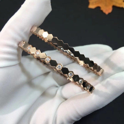 [moco jewelrys]BEE LOVE ROSÉGOLD DIAMANTARMBAND