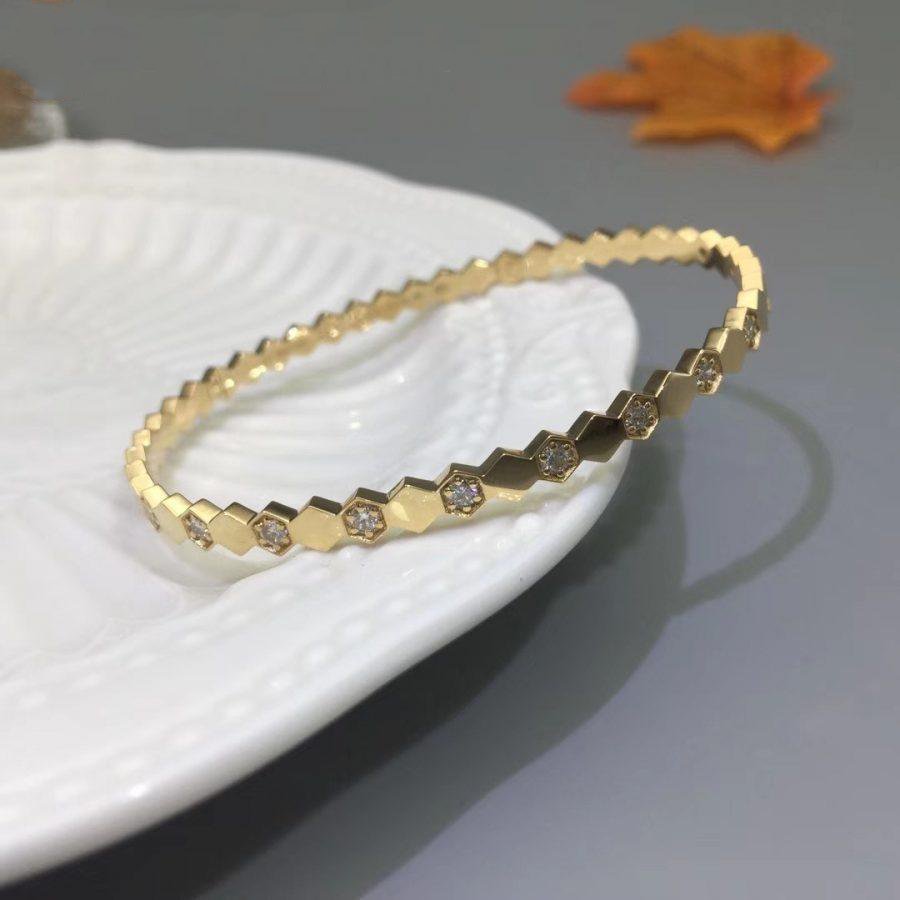[moco jewelrys]BEE LOVE GOLD DIAMANT ARMREIF