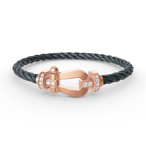 [moco jewelrys]FORCE GROSSES HUFEISEN HALB DIAMANT ARMREIF ROSÉGOLD