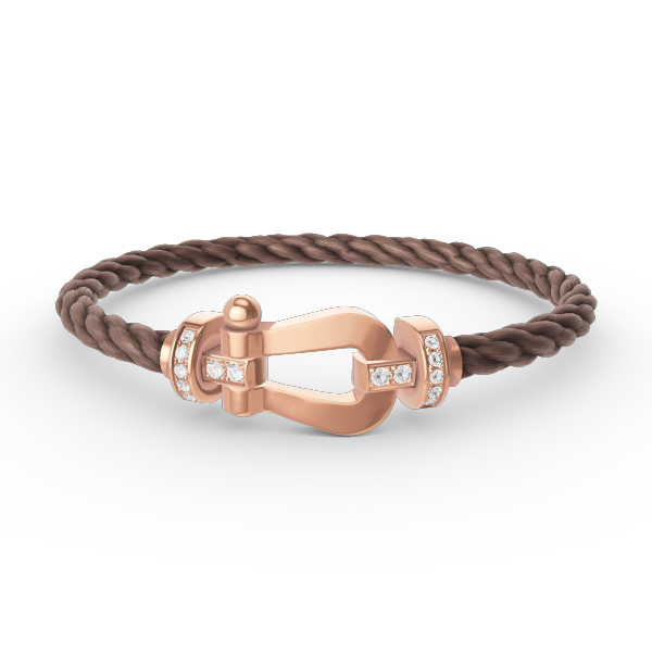 [moco jewelrys]FORCE GROSSES HUFEISEN HALB DIAMANT ARMREIF ROSÉGOLD
