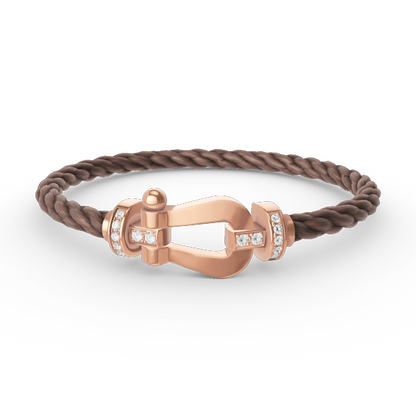 [moco jewelrys]FORCE GROSSES HUFEISEN HALB DIAMANT ARMREIF ROSÉGOLD